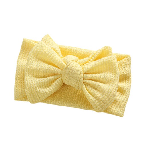 Amazon Children's Hair Accessories Handmade DIY Big Bow Baby Hairband Baby Double Layer Fontanelle Waffle Headband