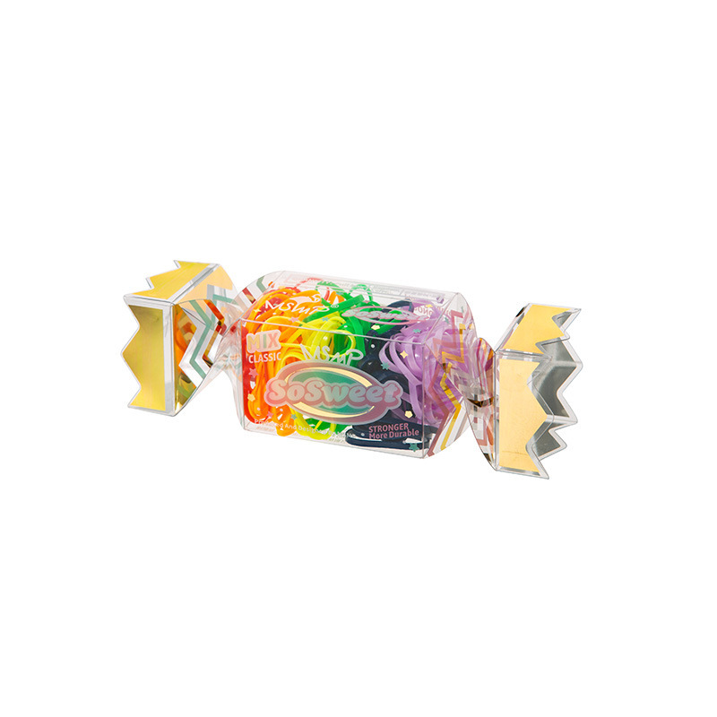Caramelo correa de goma colorida una vez tirada constante cuerda de cabeza adorable niños atar el cabello joyas de cabello al por mayor transfronterizo