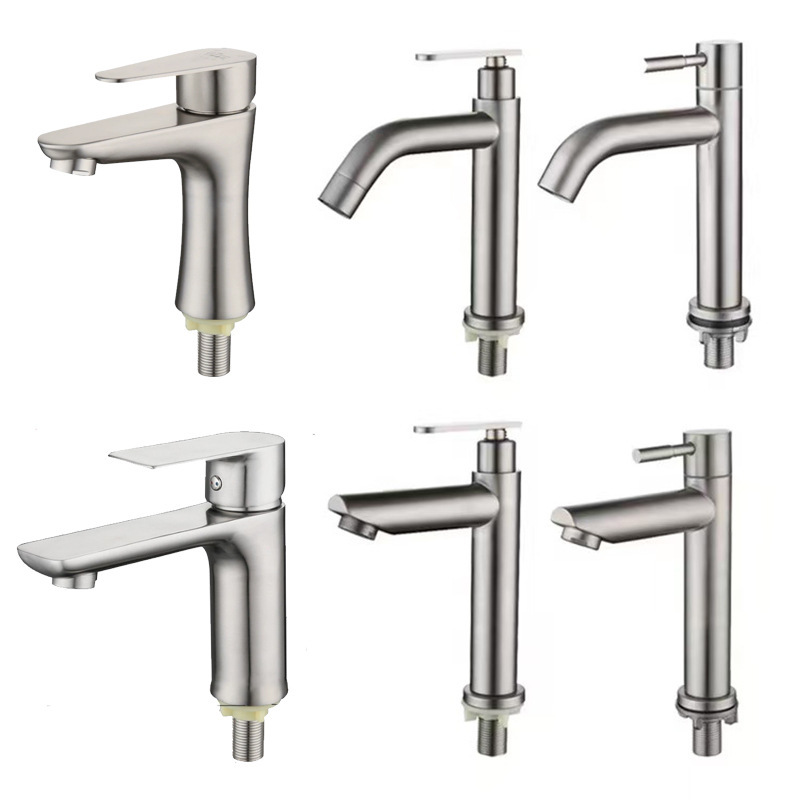 304 Stainless Steel Single Cold Water Basin Faucet Bathroom Washbasin Countertop Basin Faucet Sink Faucet 304 Stainless Steel Single Cold Water Basin Faucet Bathroom Washbasin Countertop Basin Faucet Sink Faucet