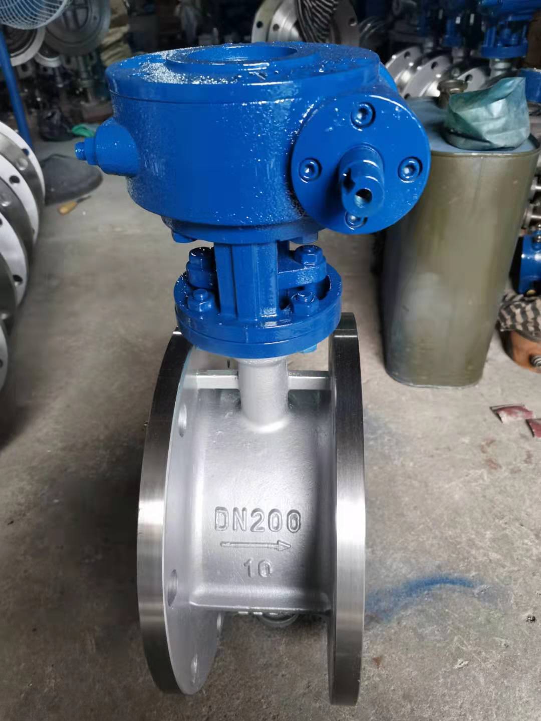 304不锈钢蜗轮蝶阀 D373H-16P对夹式三偏心硬密封蝶阀DN50