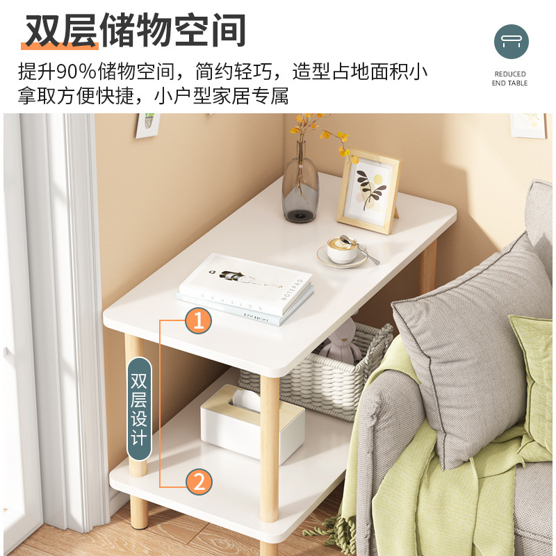 Mesa lateral sofá gabinete lateral creativo pequeña mesa cuadrada dormitorio pequeño apartamento simple luz de lujo móvil mesita de noche mesa lateral mesa de té