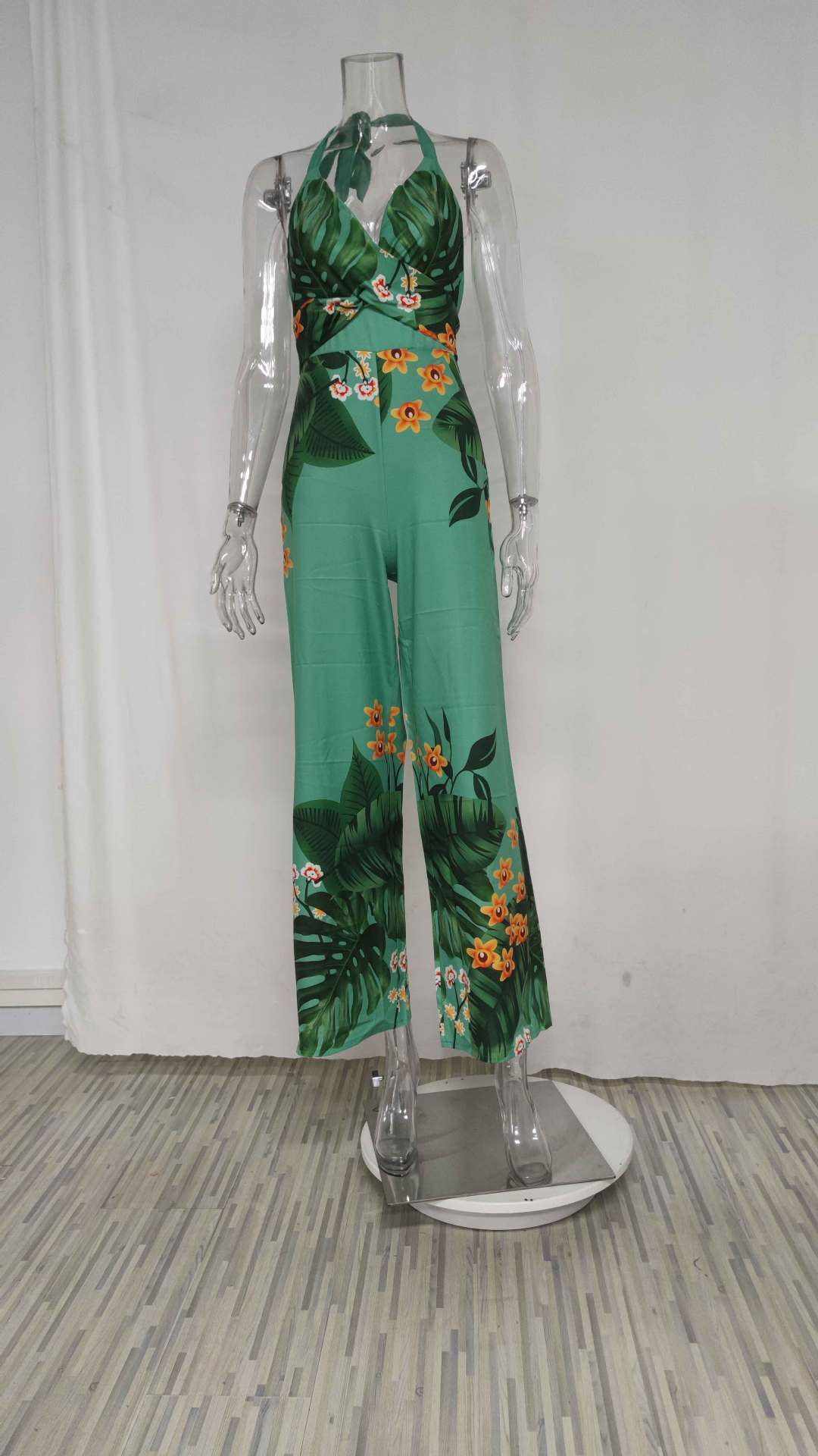 Women's Sleeveless Bodysuits Printing Streetwear Leaves Flower display picture 5