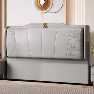 Bedside Soft Package 2024 Solid Wood Accessible Luxury Modern Simple Back Panel Integrated Floor-Standing Backrest Single Purchase Ultra-Thin Cat Claw Leather