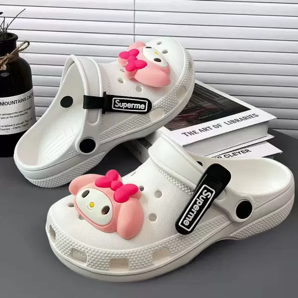 White pink rabbit+black belt