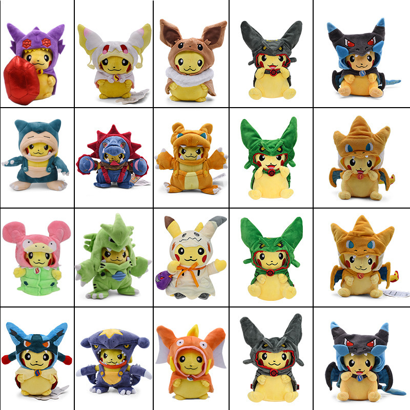 Small Size Cross-Dressing Full Series of Charizard, Kirby, Crysturium, Pikachu Plush Toys with Tags Small Size Cross-Dressing Full Series of Charizard, Kirby, Crysturium, Pikachu Plush Toys with Tags