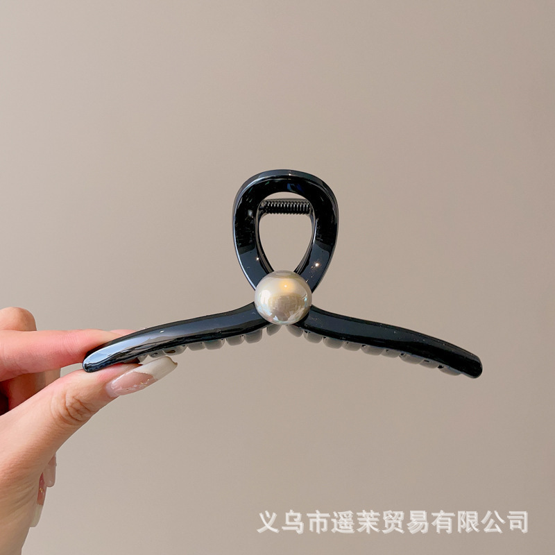 咖色磨砂抓夹女2025年新款发夹后脑勺大号发量多鲨鱼夹子发卡头饰|undefined