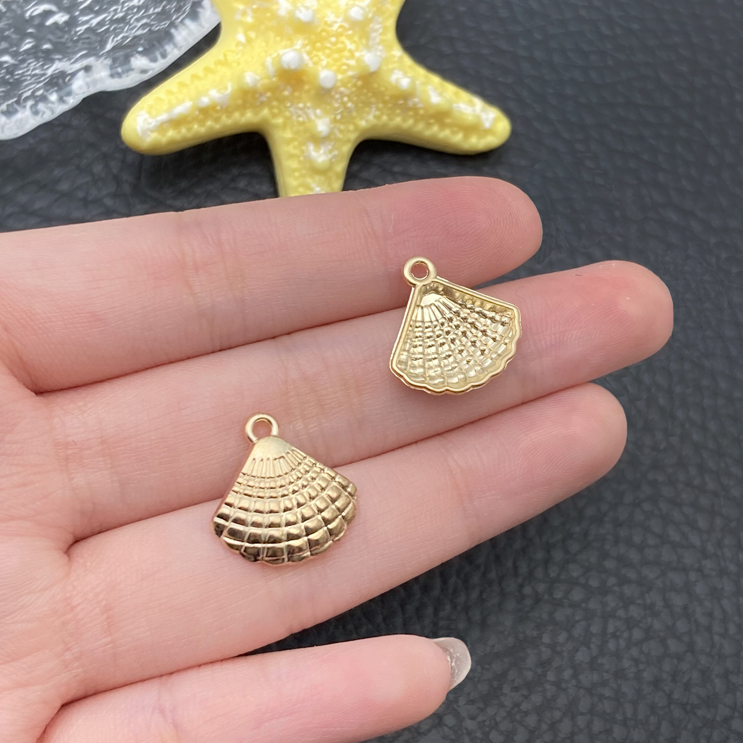 18308-M-kc金锌合金海洋贝壳16x16.5mm-1g