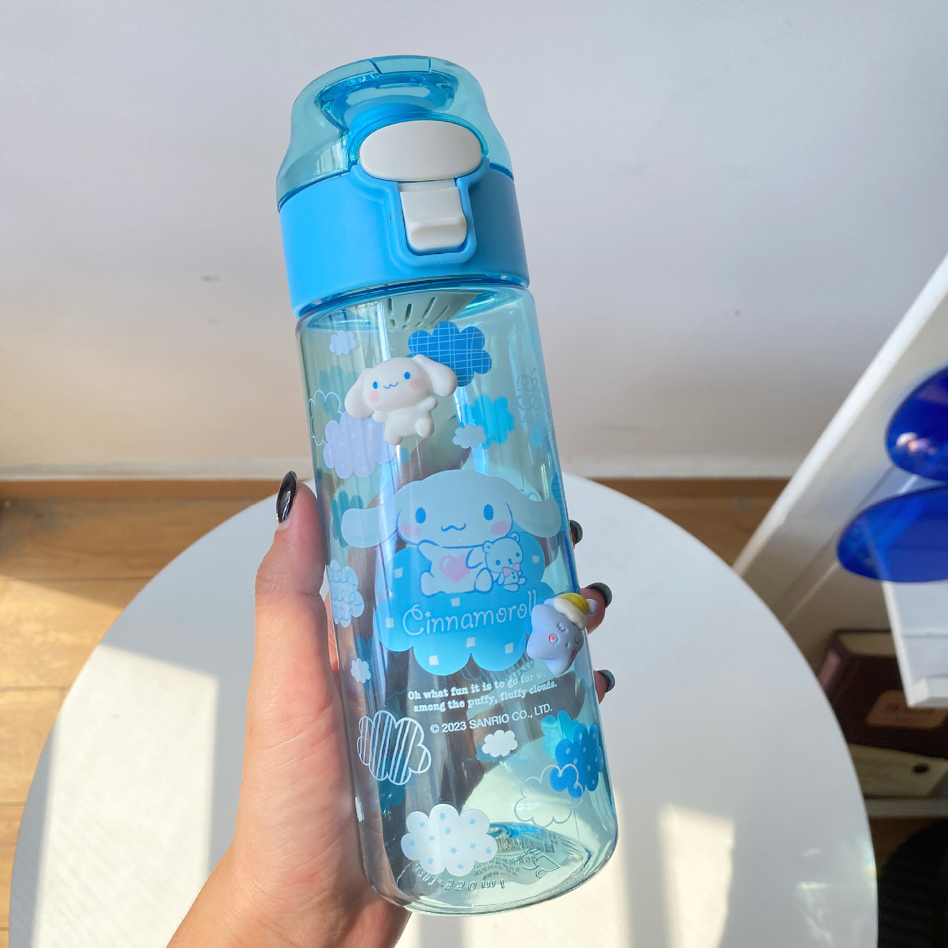 Sanrio taza de agua niñas estudiante de alta apariencia taza de plástico tritan alta temperatura resistente verano lindo niños taza de agua