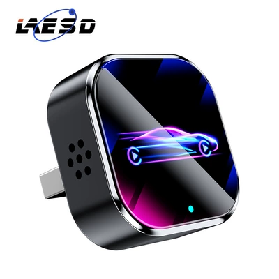 Autocarplay Box — Simsiz CarPlay və Android Auto - q1a-black-colorful-car-logo-metal-glass-wireless-carplay-plus-android-auto-two-in-one-only-suitable-for-overseas-systems