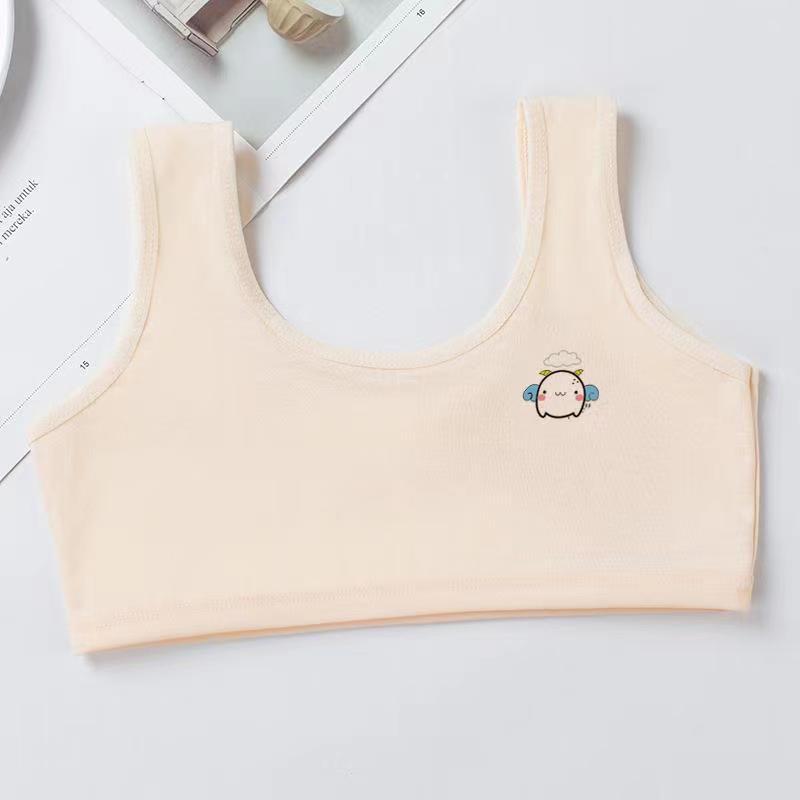 Fábrica al por mayor de cuatro colores de algodón ropa interior chaleco período de desarrollo estudiantes de la escuela primaria 8-15 años de las niñas de banda ancha de doble capa