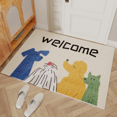 Cartoon entrance mat for home use, anti-slip mat for entrance, mud scraper, dirt remover, easy to clean, door mat, can be shipped 