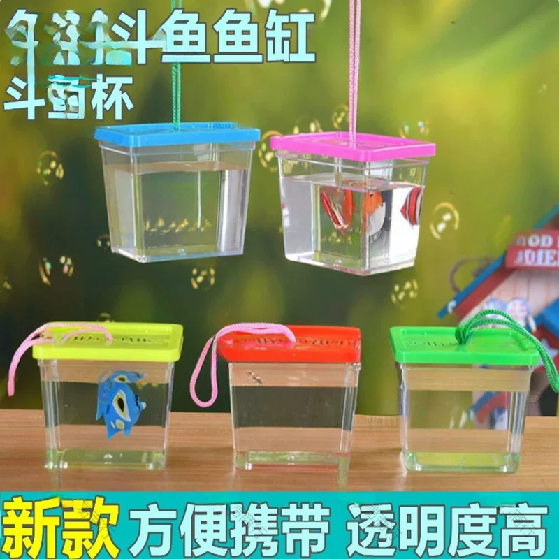 Plastic aquarium for commercial use, transparent table small toy, pack