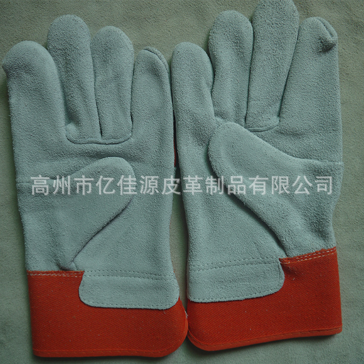 （高州亿佳源）供应各种牛皮工作手套/电焊防刀割手套