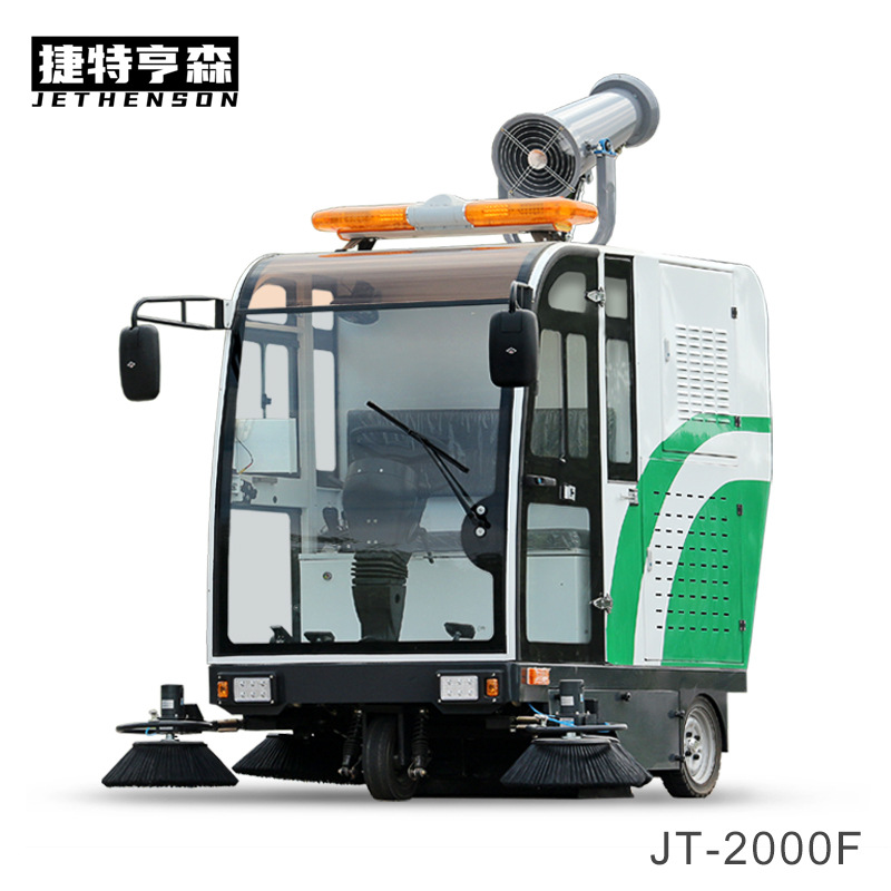 工厂直销捷特亨森工厂车间环卫道路清扫车全封闭驾驶式电动扫地车