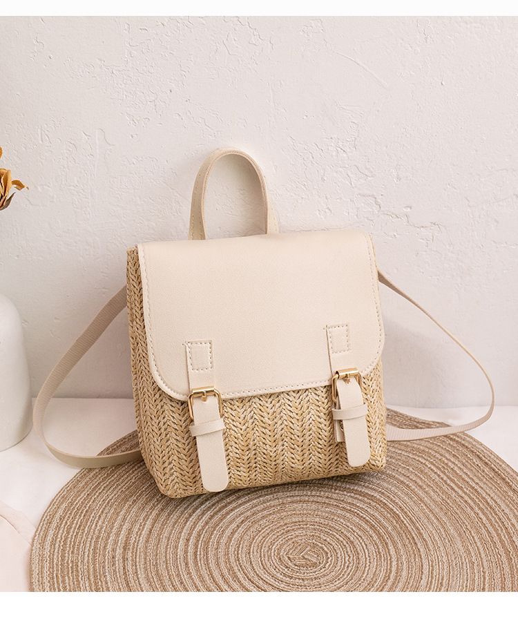 130g Weight Magnetic Buckle Closure Type Double Shoulder Straps Strap Type Color Block Daily