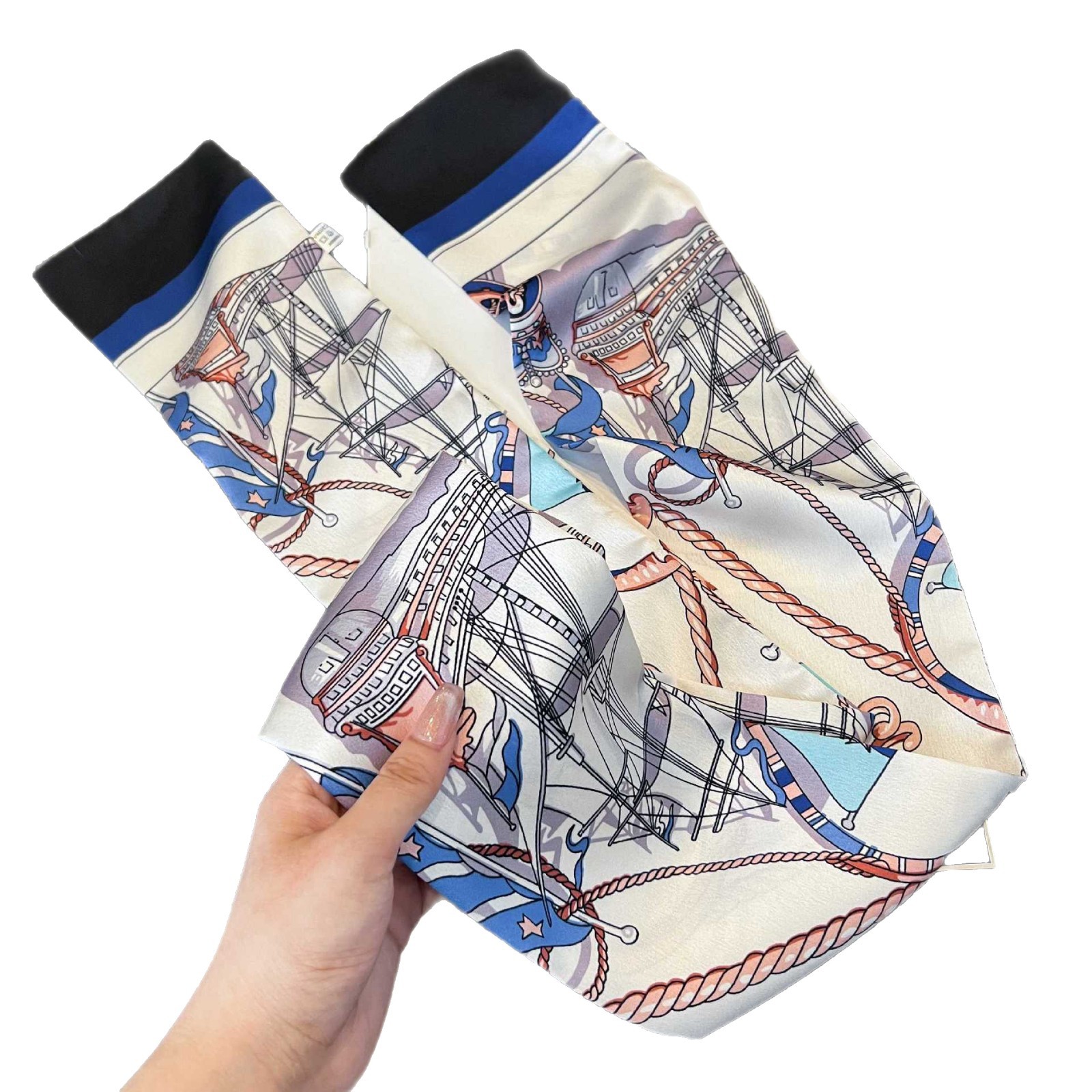 Nueva bufanda de seda pequeña banda larga estrecha para el cabello mujer estilo primavera y otoño moda madre bufanda estilo verano estilo fino serpentina bufanda al por mayor