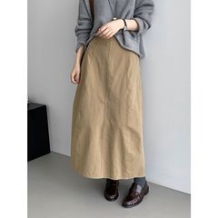 那末韩系花苞气球裙~设计款小众天丝棉高腰显瘦中长半身裙女6122