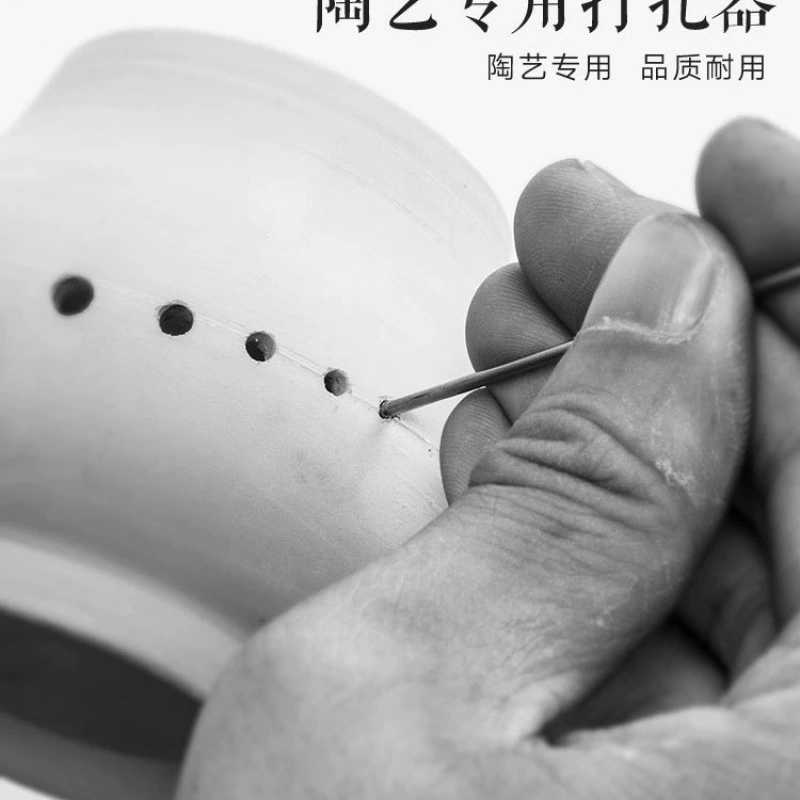 Керамические инструменты, керамический пробойник из нержавеющей стали, круглый набор ручной работы из 6 предметов, чайник, чайный набор, инструмент для открытия отверстий, инструмент «сделай сам»