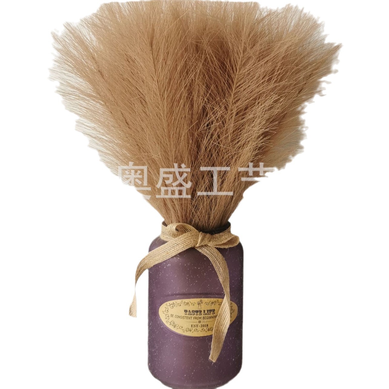 Flores artificiales de caña de agua famosas en Internet, hierba de pampa artificial de estilo nórdico, flores artificiales, flores falsas, plumas de colores, Amazon transfronterizo