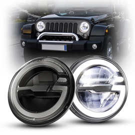 新款汽车LED大灯7寸适用2007-2017Wrangler J吉普牧马人DOT认证