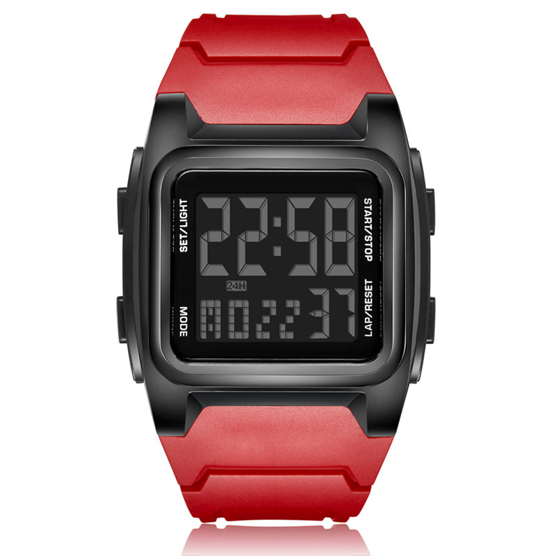 New Square Youth Hombres y mujeres de moda casual digital reloj deportivo multifunción alarma al aire libre cronómetro reloj electrónico