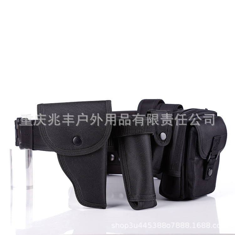 Cinturón Táctico Multifuncional (Modelo A), Set de 8 Piezas para Walkie-Talkie, Linterna, etc.