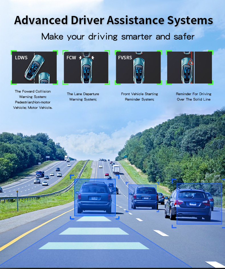 Cross-Border New Model 4K+2.5K Dash Cam 3inch Hd with Support for Wifi and Gps Infrared Night Vision Car Dvr