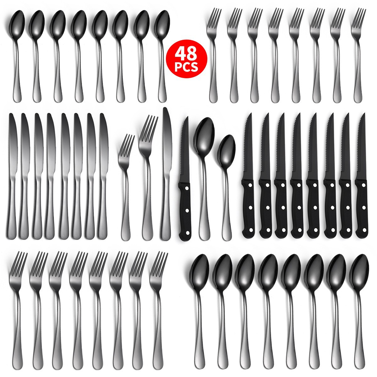 블랙 48 피스 세트