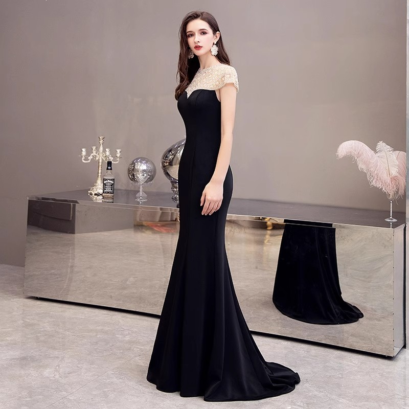 Fishtail Evening Dress Banquet 2023 New Fashion Elegant Elegant Toast Dress Slim-fit Long Hosts Annual Meeting Women