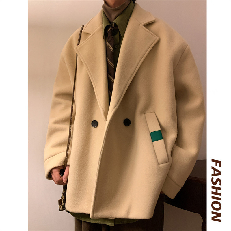 Suit Jacket Men's Winter New Japanese Style Retro Loose plus size High-end Fashionable Brand Thickened Casual Wool Suit