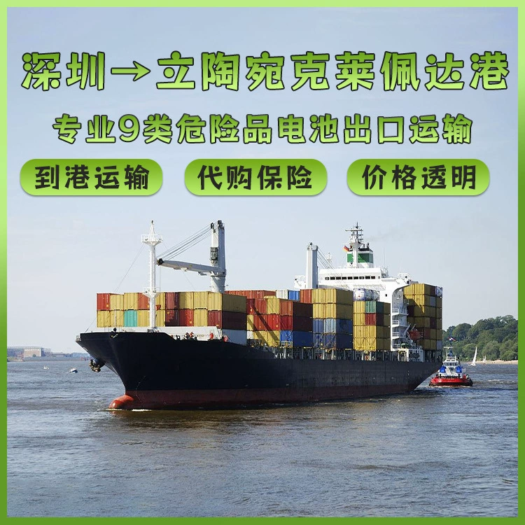 Литиевая батарея Шэньчжэнь в Литву Клайпедский порт FCL/LCL Морской двойной очистки с налогом на дверь CIF/DDP