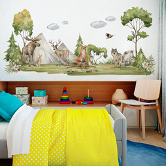 旅康CH39119AB空中森林動物牆貼臥室床頭客廳背景裝飾自粘牆貼紙