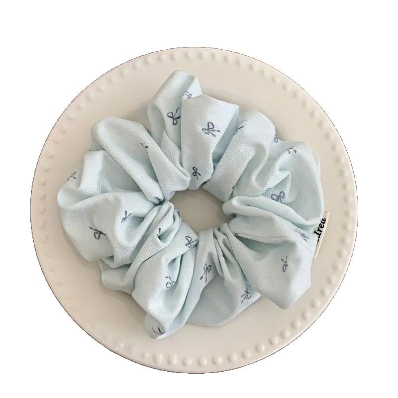 Azul de sal marina crema ~ mecha de cabello de cabello de cabello de arco de cabello de niña de colón de barriga de cabello de gran tamaño adornos de pelo