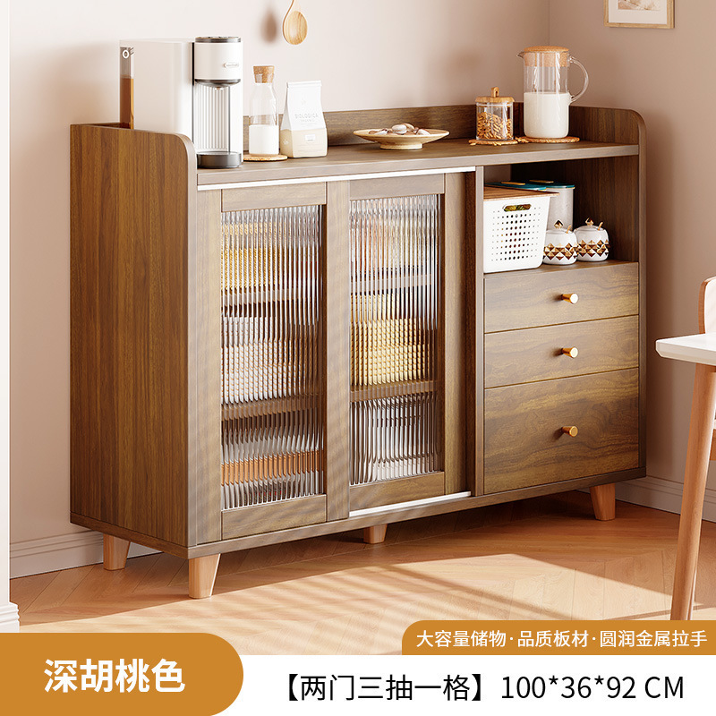 Fábrica directa japonesa gabinete de comedor contra la pared de madera sólida sala de estar armario de té cocina armario de almacenamiento