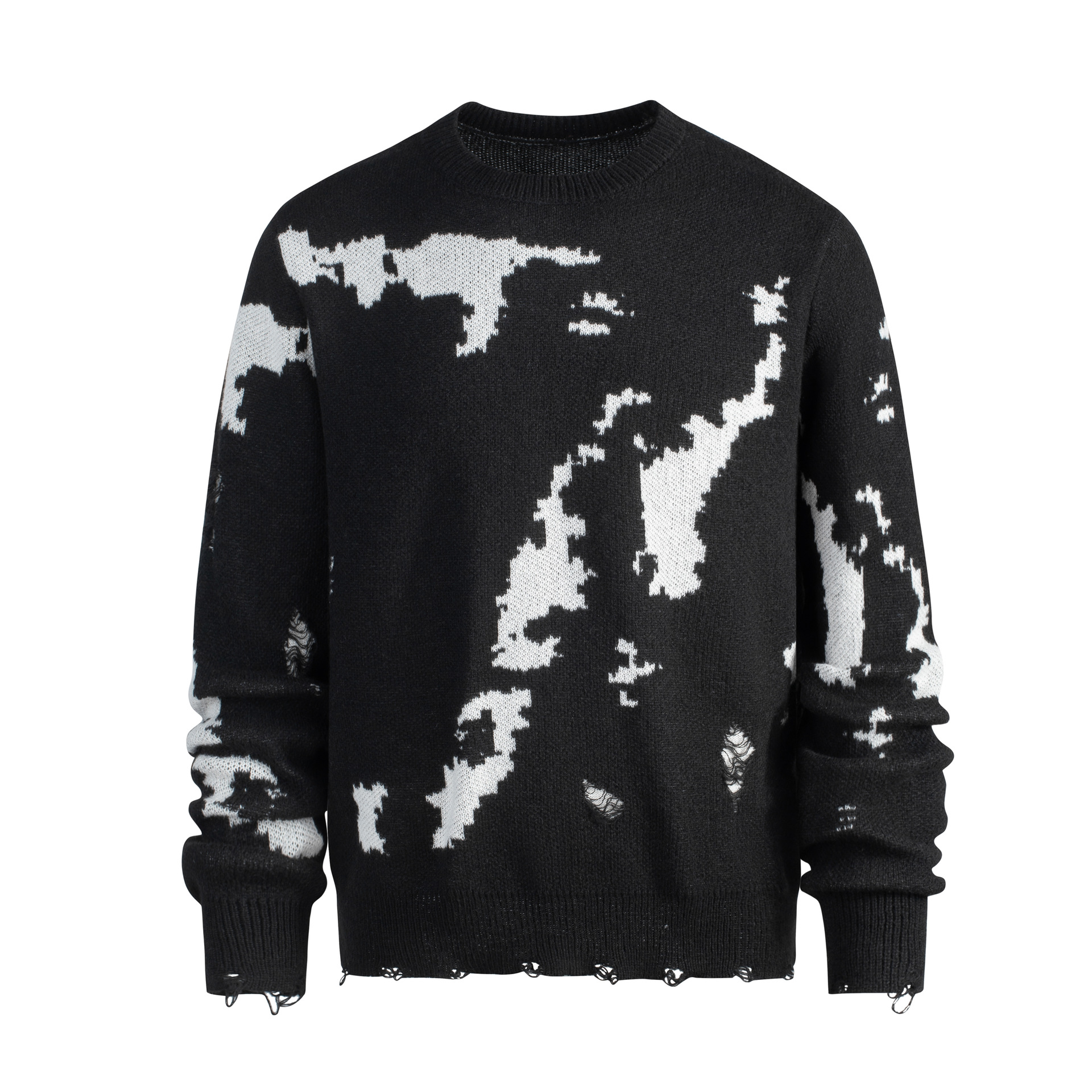 Retro Graffiti Unisex Sweater Oversized Hip Hop Pullover Top_voghion.com