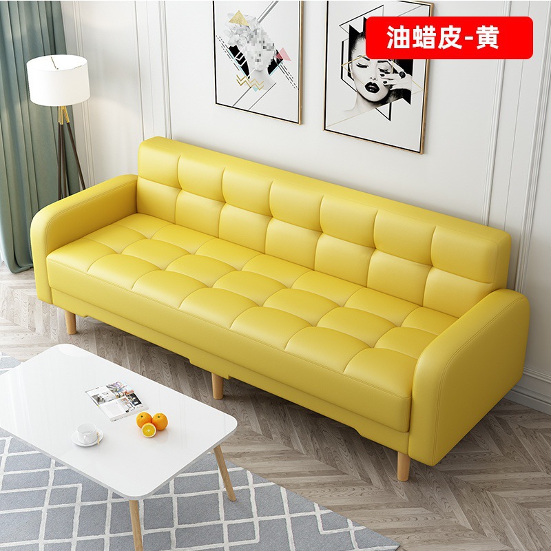 Oil wax leather-yellow / Single seat sofa chair (without armrests) 0.6m