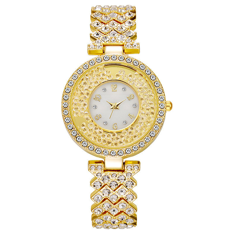 Modna ura s kroglico iz živega peska in nosorogom, ura z diamantno jekleno zapestnico z diamantno jekleno zapestnico in digitalno številčnico z zvezdico_voghion.com