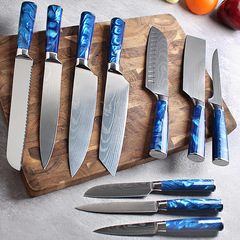 Amazonスポット卸売ダマスカスシェフセットナイフメインシェフナイフ野菜スライスシェフナイフ三徳ナイフ