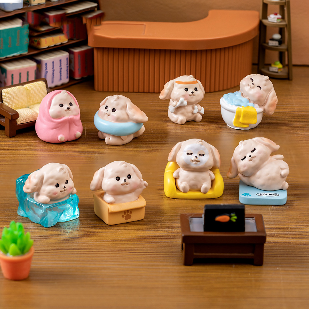 Micro-Landscape Creative Cute Puppy Doll Blind Box Gardening Landscaping Decoration Desktop Car Resin Small Ornaments