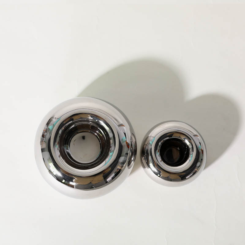 Decoraciones de cerámica plateada decoraciones románticas para la cena con velas al por mayor