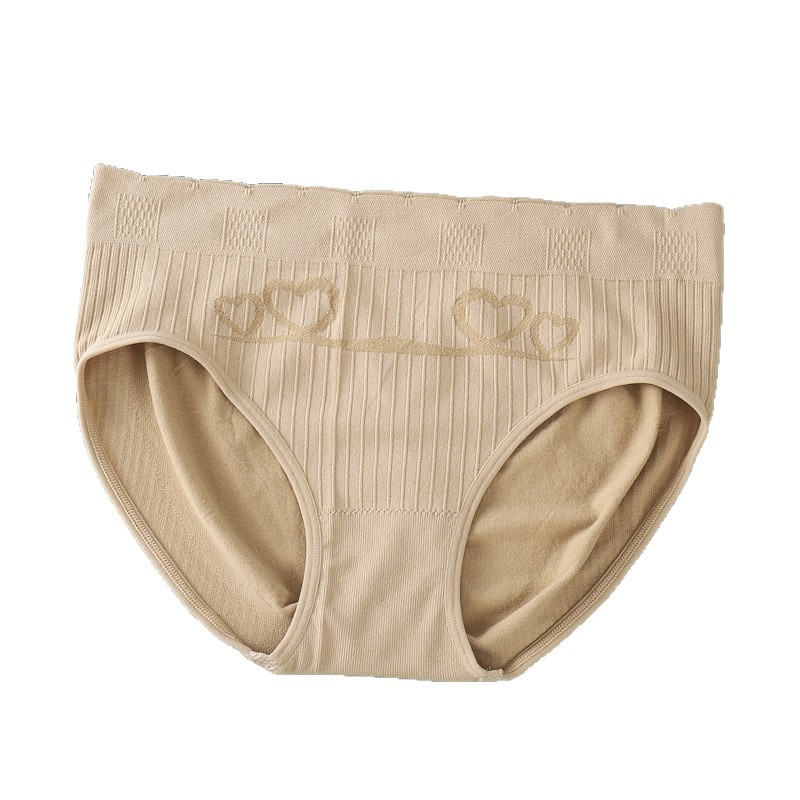 Otoño nuevo estilo ropa interior mujer algodón puro antibacteriano cintura media talla grande niña agradable para la piel transpirable señoras color sólido calzoncillos al por mayor