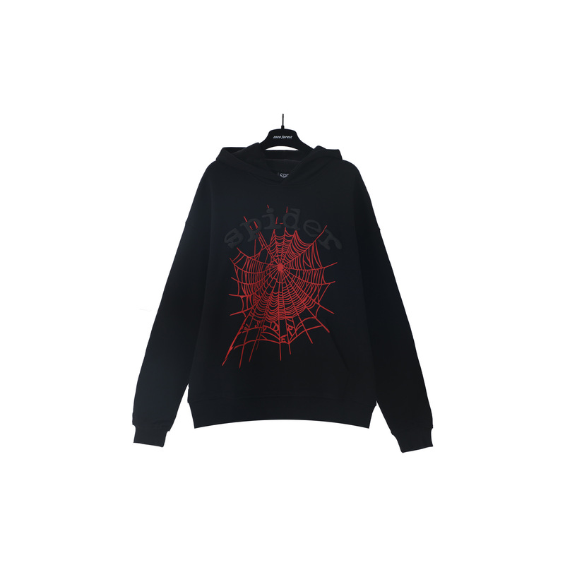 Sp1derヒップホップ歌手Young Thugと同じスタイルのフォームレター555555カップル用パーカーPinkスウェットシャツ|undefined