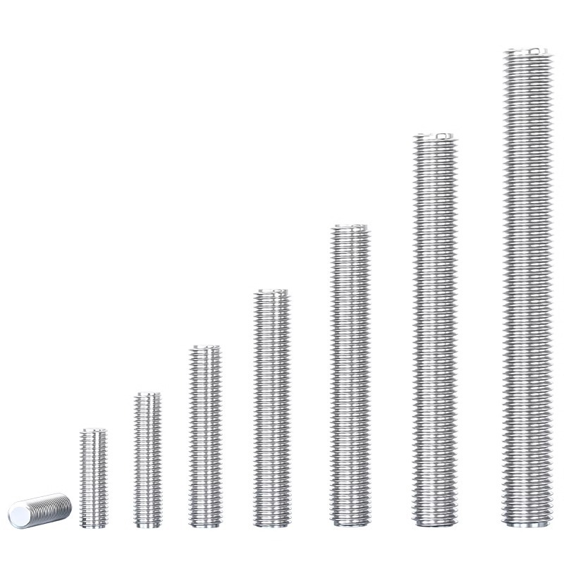 Fully threaded rod 304 stainless steel full thread screw rod headless bolt stud M3M4M5M6M8M10-M16 6