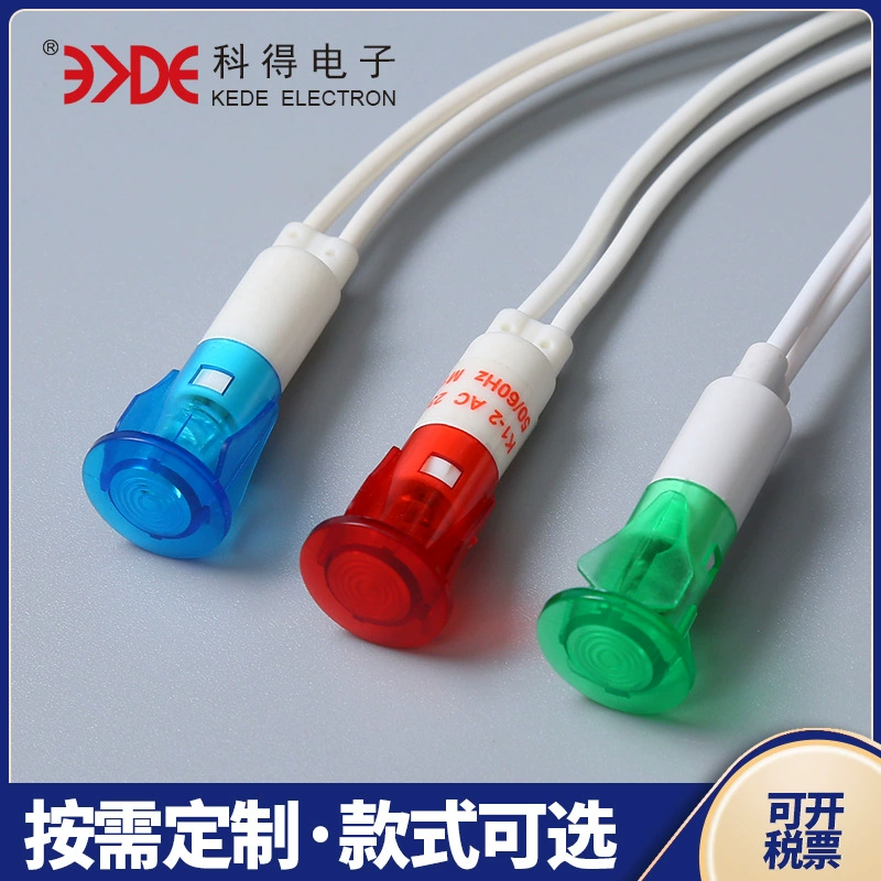 В наличии оптом K15 индикатор красный зеленый синий трехцветный индикатор корпуса неоновый светодиодный электрический прибор с проводным индикатором