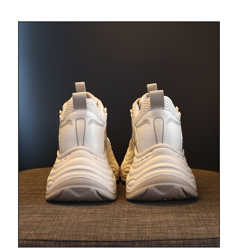 Giày sneaker nữ đế dày chunky phong cách dad sneaker, lưới thoáng khí, tăng chiều cao — màu xám chi tiết 20