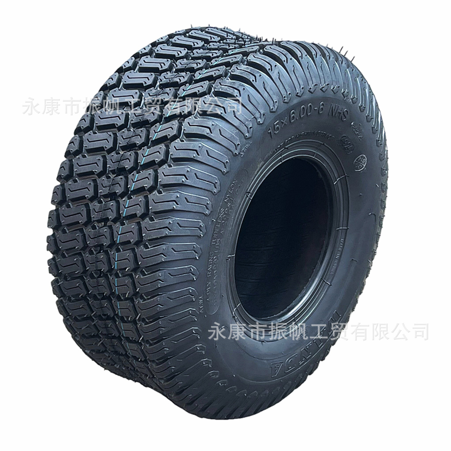 15X6.00-6 Vacuum Tire 15inch Lawn Mower Tire Thickened Inflatable Vacuum Tire 6inch Wheel Hub Accessories