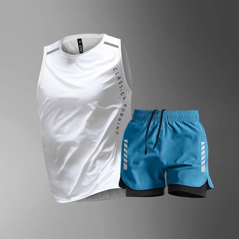 Hielo running suit hombre chaleco de verano velocidad ropa de entrenamiento de baloncesto de maratón ropa de fitness