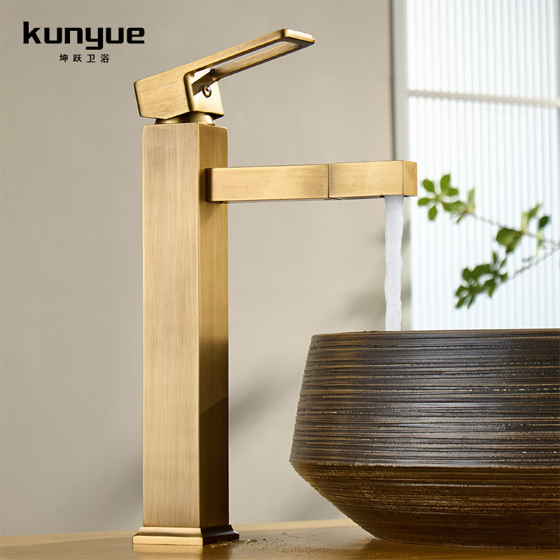 All-copper faucet collection, dual-use for hot and cold water, bathroom washbasin, vintage copper rotating basin faucet wholesale All-copper faucet collection, dual-use for hot and cold water, bathroom washbasin, vintage copper rotating basin faucet wholesale