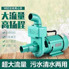 大流量污水自吸泵家用220V2寸2.5寸3寸农用灌溉抽水机增压抽水泵