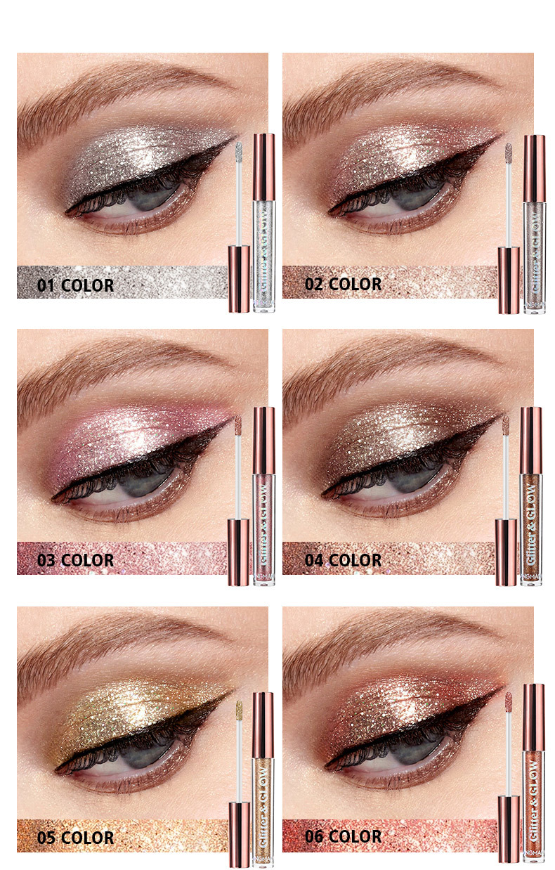 Langmanni Ten Diamond Sparkling Liquid Eyeshadow Set, Psychedelic Pearlescent Eyeshadow Gift Box undefined